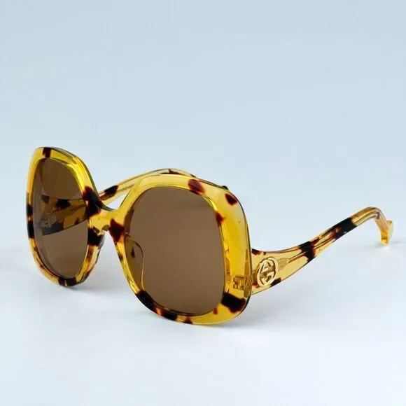 NEW Gucci GG1235S 002 Havana Brown Butterfly Oversized Women  display picture 1
